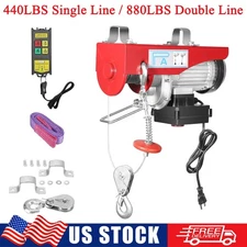 Electric Hoists 880 LBS Industrial Power Hoist Crane Winch with Wireless Remote