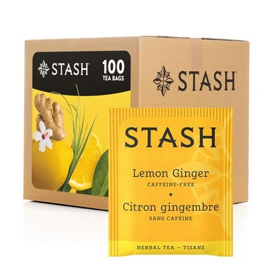 Stash Tea Lemon Ginger Herbal Box of 100 Bags 100 Count (Pack 1) 