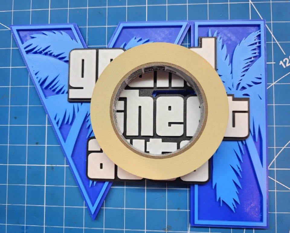 GTA 6 LOGO ARTE DE PARED ENORME LOGOTIPO GRUESO - GRAND THEFT AUTO VI - ¡PREPÁRATE PARA ELLO! Foto 2 de 3