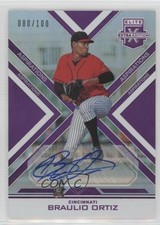 2016 Panini Elite Extra Edition Aspirations Purple 80/100 Braulio Ortiz Auto 0ed