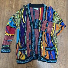 Vintage Coogi Australian Cardigan Sweater 4 Button Multicolor SZ Extra Small