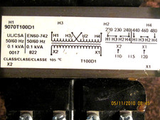 SQUARE D 9070T100D1 TYPE T INDUSTRIAL CONTROL TRANSFORMER WITH FAST SHIPPING 