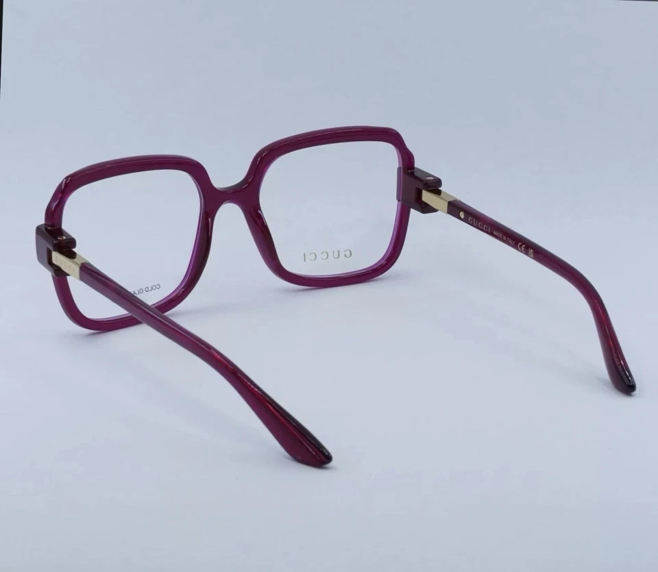 NUEVOS Anteojos GUCCI GG1433O 003 Transparente Ciclamen Oscuro 55mm Foto 3 de 4