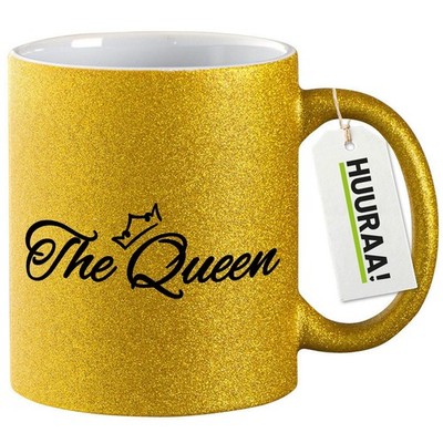 Glitzertasse The Queen Krone Geschenkidee The Queen Geschenk Präsent Mitbringsel