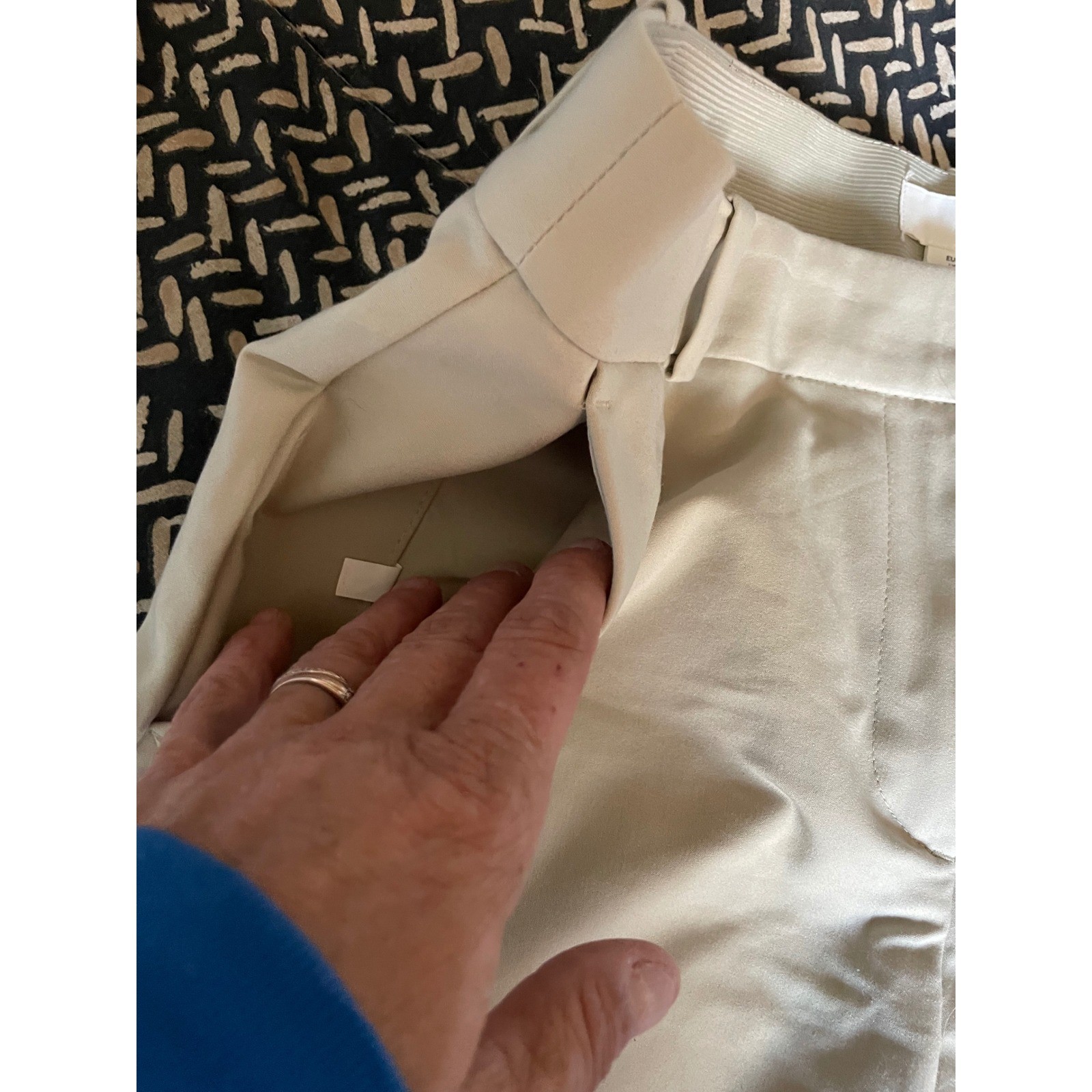 H&M Beige US 12 Straight Leg Ankle Pants Career Casual Modern thumbnail 4