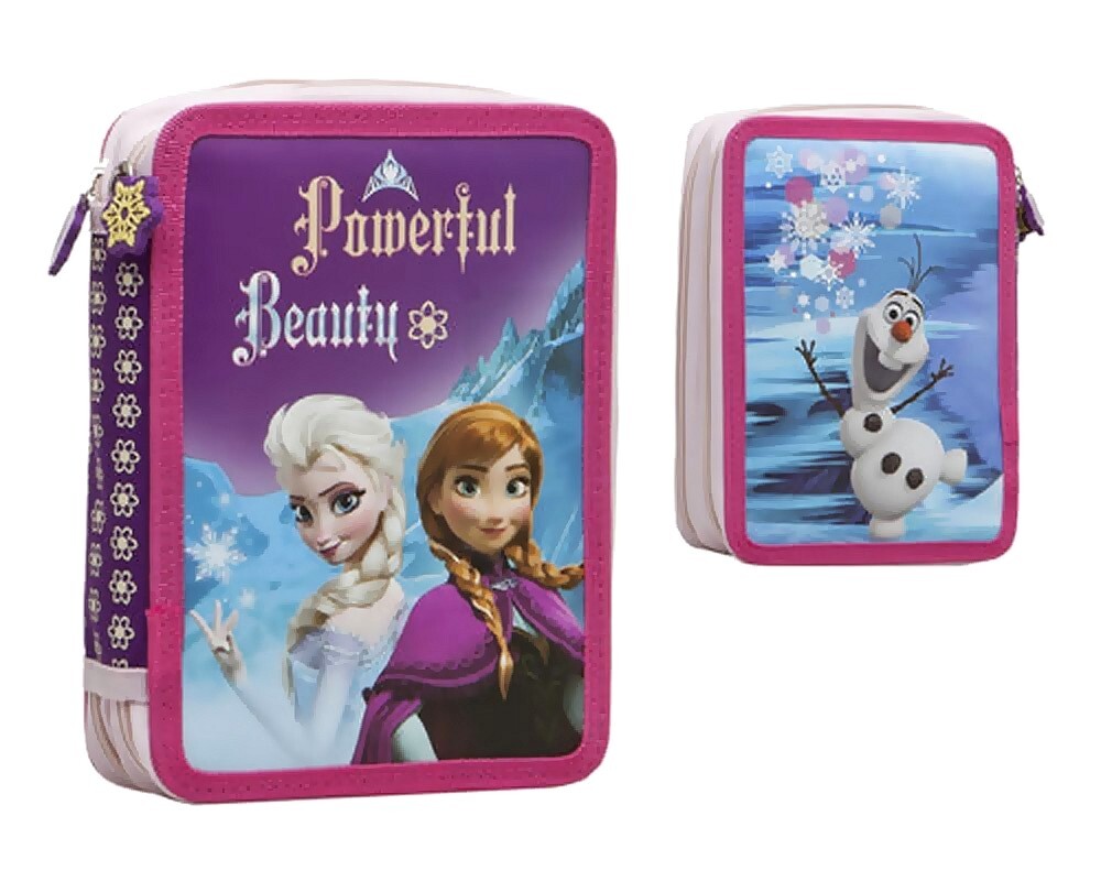 Astuccio Scolastico Disney Frozen 2 Cerniere con Accessori 32 Pezzi 20x15x5cm.