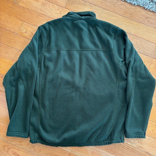 REI Jacket Full Zip Fleece Mens L Polartec Ribbed Stretch Cozy Outdoor Green - Picture 2 of 10