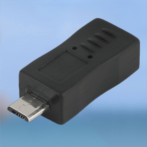 2 Pcs Adapter Set Coupler Usb Mini Male to Micro Female Connector