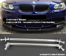 Silver 9.5" Bumper Lip Diffuser Splitter Spoiler Support Rod Bar for Honda Acura