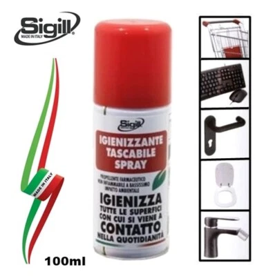 IGIENIZZANTE TASCABILE SPRAY MULTIUSO PER SUPERFICI A CONTATTO 100ml "SIGILL"