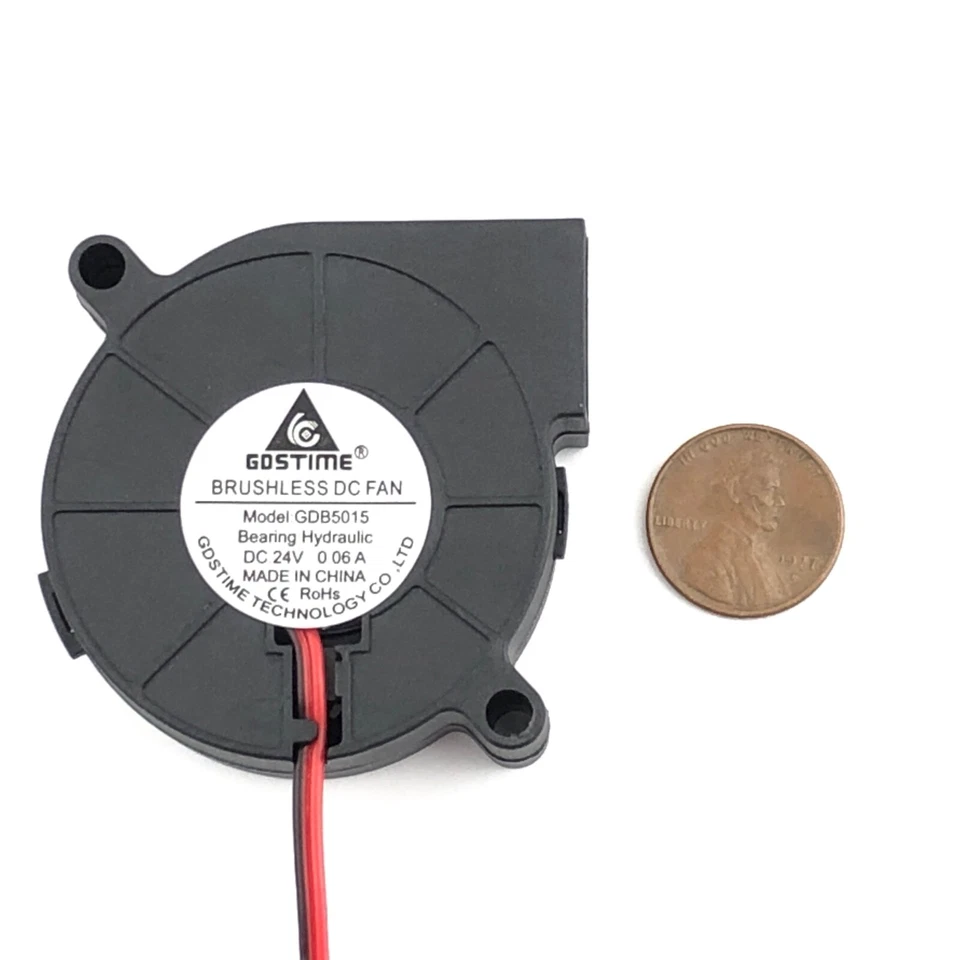 24V DC 50mm Blower Cooling Fan 5015 Hotend Extruder For RepRap 3D Printer 2 Pcs - Image 2 of 4