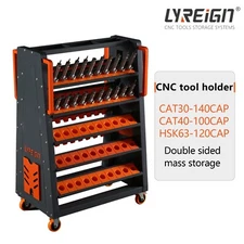 CAT40 Heavy Duty CNC Tool Holder Tool Capacity 40 Tapered Trolley Capacity 100