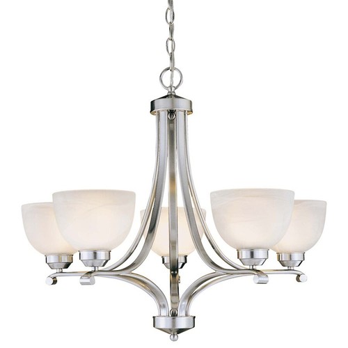 Minka Lavery Paradox 5 Light Chandelier, Brushed Nickel - 1425-84