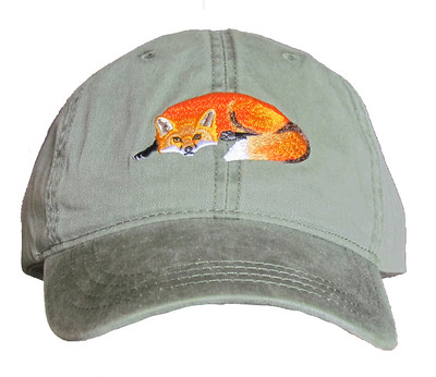 Red Fox Embroidered Cotton Cap NEW Hat Mammal Wildlife