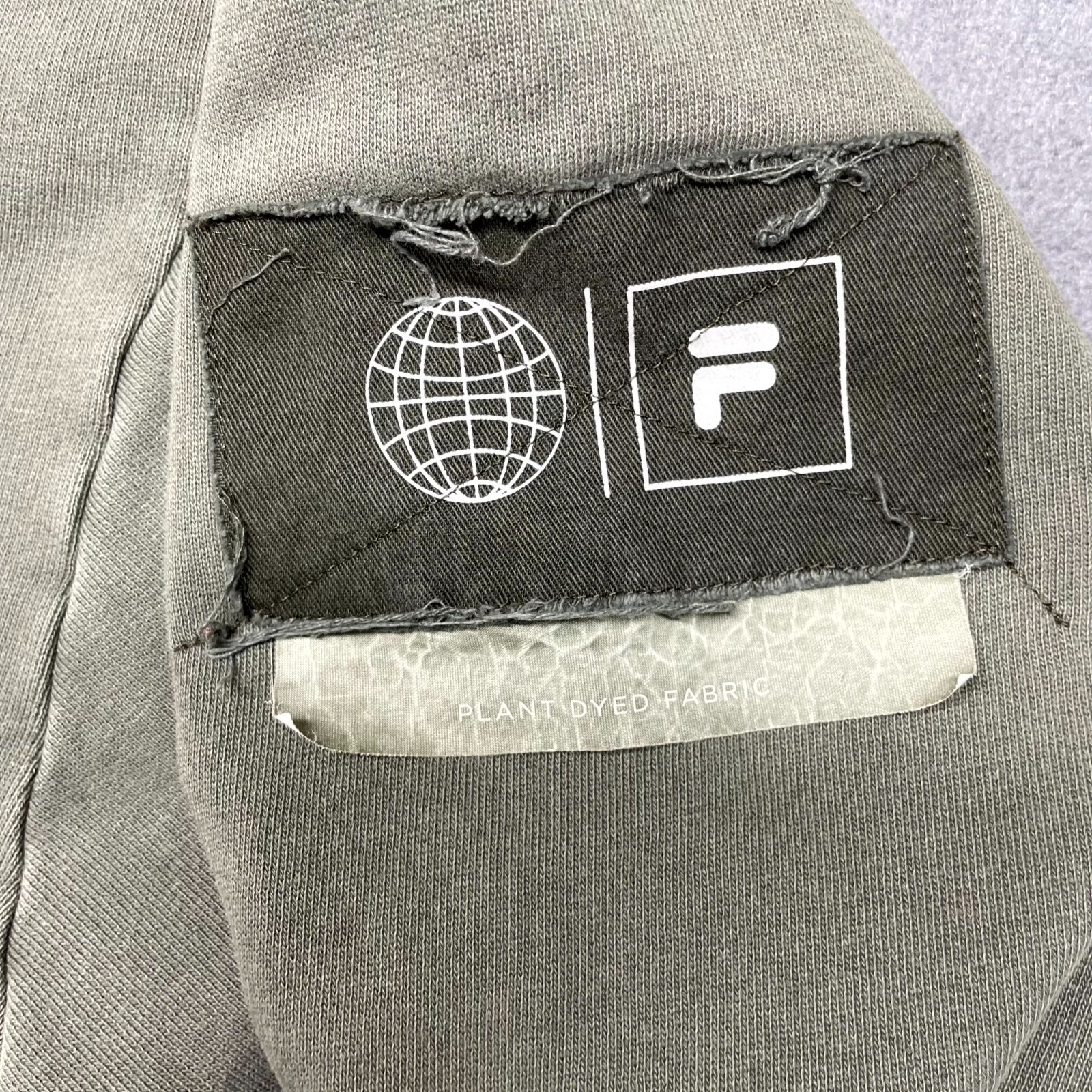 Fila Felpa Oversize con Cappuccio Uomo Piccola Grigio 100% Cotone Logo Pullover Manica Lunga