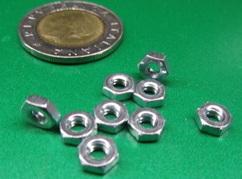 Zinc Plate Steel Small Pattern Hex Nut RH, 6-32 x 1/4" W x 3/32" H, 400 pcs - Picture 4 of 11