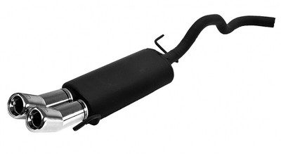 muffler for VW Polo 6N Hatchback 1.9 D 47kW 1995-2001 Double Round Tips 80mm