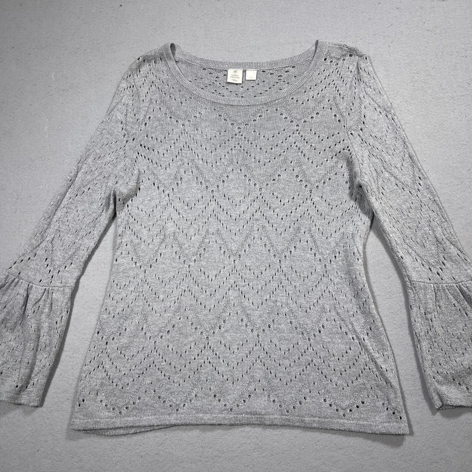 Suéter Saint Tropez West Mujer Talla Grande Tejido Manga Campana Gris Foto 2 de 4