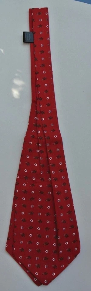 Combo quadrado bolso gravata gravata floral branco vermelho mistura de algodão - Imagem 3 de 4