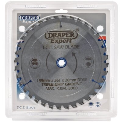 Draper Kreis Metall Schneidsägeblatt 185 mm x 20 mm x 36T 03637