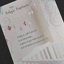Baby's Baptism Card . w/ Envelope . DaySpring