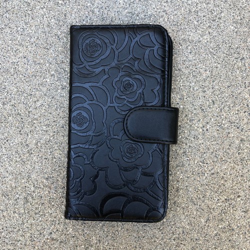 Samsung S6 Edge Plus Cell Phone Case Holder Rose Embossed Magnetic Closure