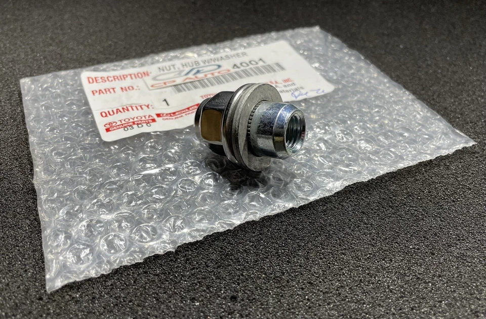 17-22 LEXUS RX450H TUERCA DE RUEDA DE ALEACIÓN CROMADA CON ARANDELA CANTIDAD 1 OEM NUEVO Foto 4 de 4