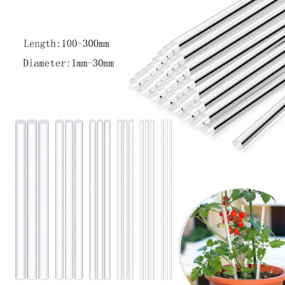 Klare Acrylstange 1 mm - 30 mm Runde Perspex Feststoffe Stange 100/200/250/300 mm lang
