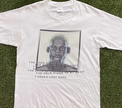 トップス 90s USA MURINA DENIS RODMAN L/S t-shirt 90s vintage Dennis Rodman NBA Chicago Bulls Murina Tee T