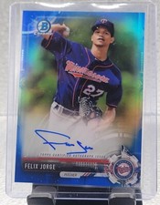 2017 Bowman Chrome Felix Jorge Blue Refractor Prospect Auto 41/150!