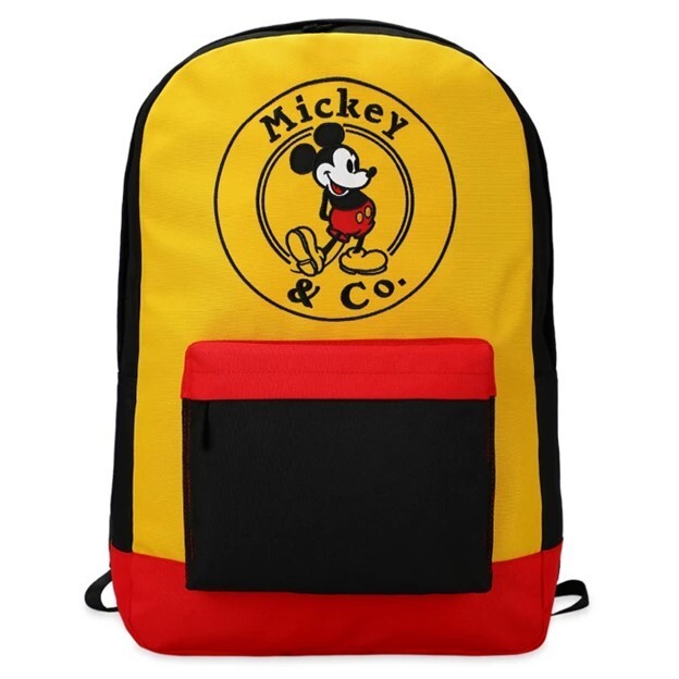 New! Disney Mickey & Co Canvas Backpack Colorblock Disney Mickey‎ & Co Backpack Red Yellow Black Retro Colorblock main image 3