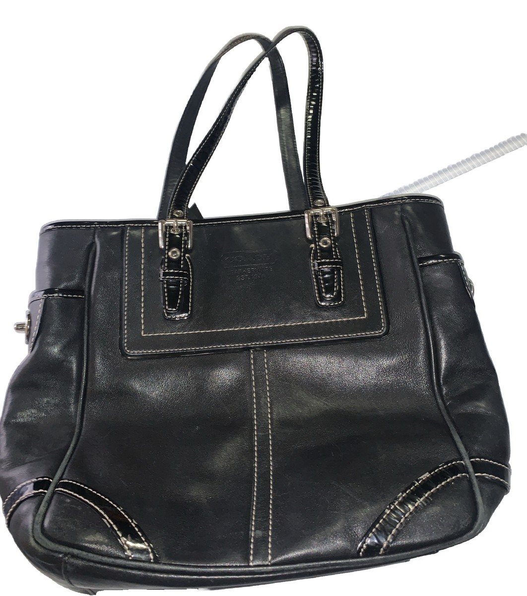 バッグ Old Coach Black Leather Tote Bag USA 90s $_12.JPG?set_id=880000500F