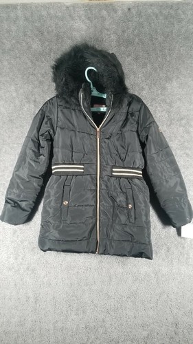 Bcbg Girls Sz XL Faux Fur Trim Hooded 
