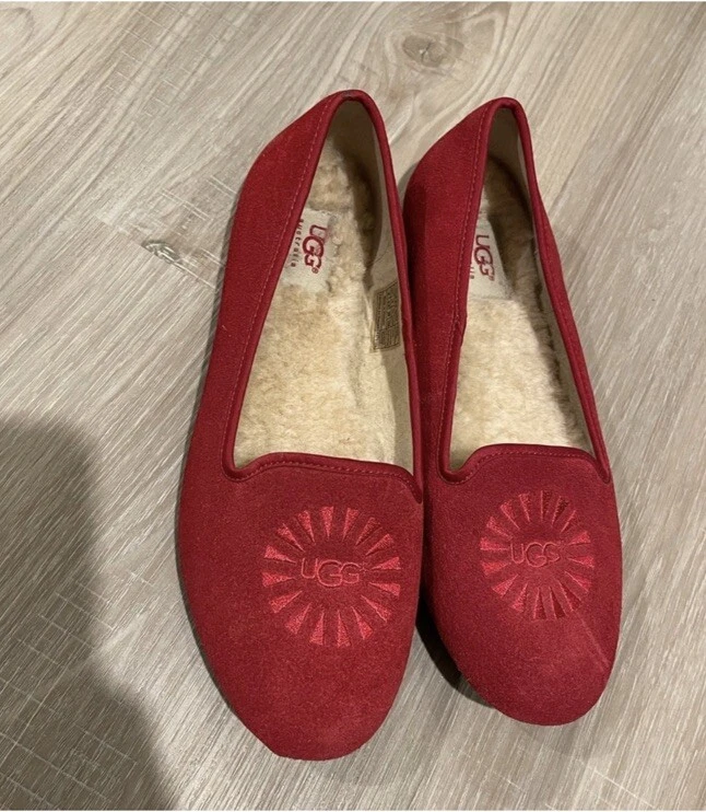 Scarpe basse pantofole foderate in pelliccia Ugg Berry Shearling taglia 8