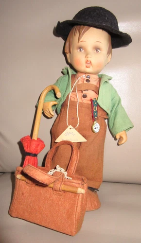 12” Vintage Goebel West Germany Hummel Rubber THE TRAVELER  All Original w Tag
