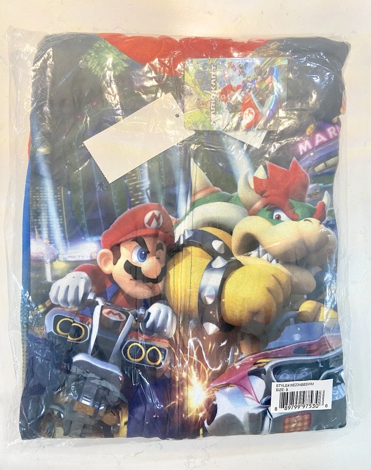 Super Mario Kart Pijama Una Pieza Traje Unión Sudadera con Capucha Disfraz Niños Talla 8 Nuevo con Etiquetas Foto 3 de 4