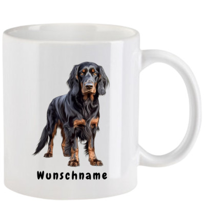 Tasse mit Gordon Setter - mit oder ohne Wunschname - 4 Motive