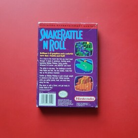 Snake Rattle n Roll Nintendo NES Game Box Manual Cleaned Tested Vintage 8 Bit