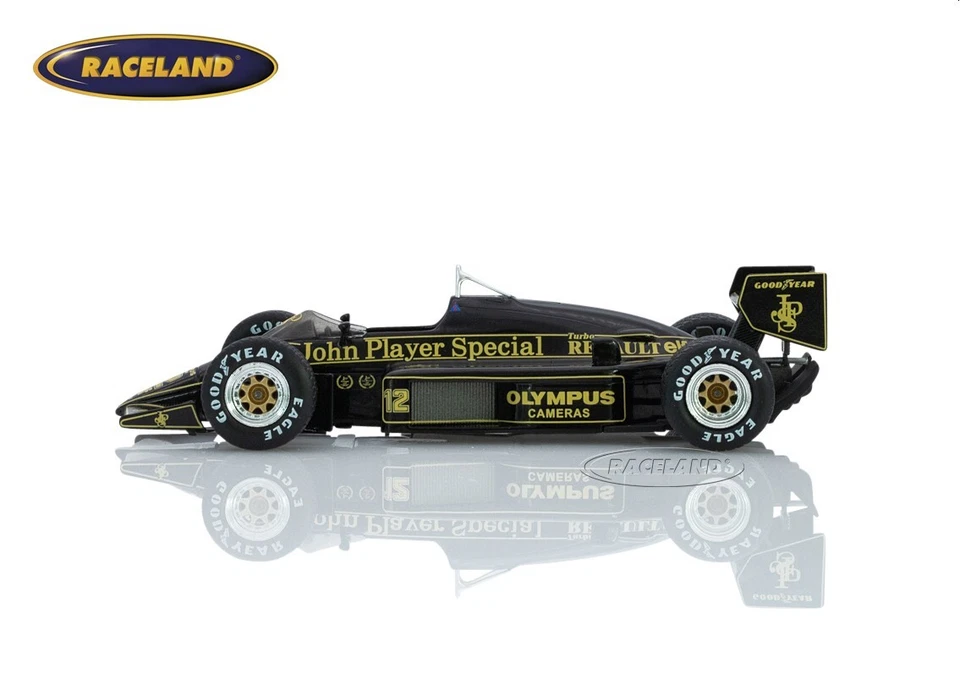Lotus 97T Renault V6 Turbo F1 JPS vincitore GP Belgio 1985 Ayrton Senna Spark 1:43 - Immagine 3 di 4