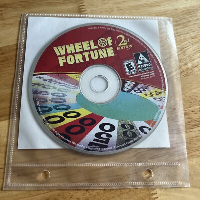 Hasbro Wheel Of Fortune PC 2nd Edition 2000 Win 95/98 CDROM