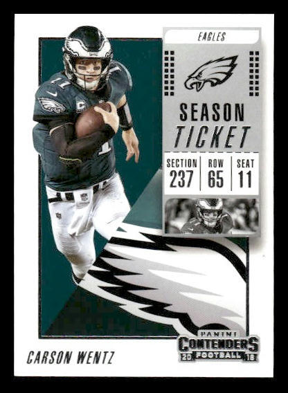 2018 Panini Contenders #20 Carson Wentz Philadelphia Eagles