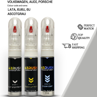 for VW,AUDI,PORSCHE LA7A,6U6U,6U ASCOTGRAU Touch Up Paint Scratch Repair Kit Pen