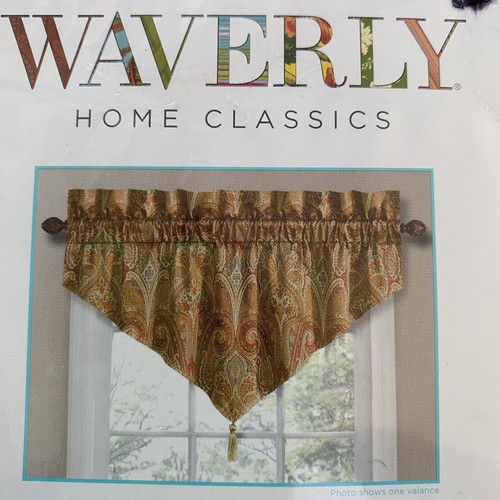 NEW Set of 3 Waverly Home Classics Cashmere Ruby Ascot Valance 52"x20" - Picture 3 of 5