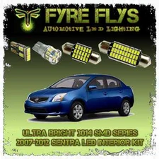 White LED interior lights package kit for 07-12 Sentra 6 pcs 3014 series SMD