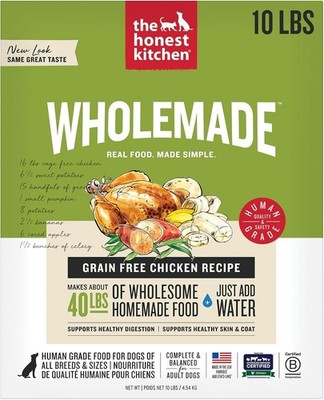 The Honest Kitchen Dehydrated Grain Free Chicken Dog Food, 10 lb Box