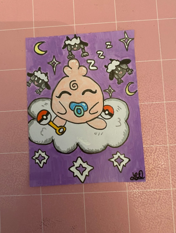 ACEO art card By LilliDePeppo altkeyart igglylife Pokemon igglybuff fairy baby