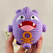 Handmade Amigurumi Crochet Pokemon Koffing Plushie