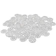 Plastic Sew-on Snap Buttons, 15mm 0.59in Transparent Sewing Clear Snap Button...