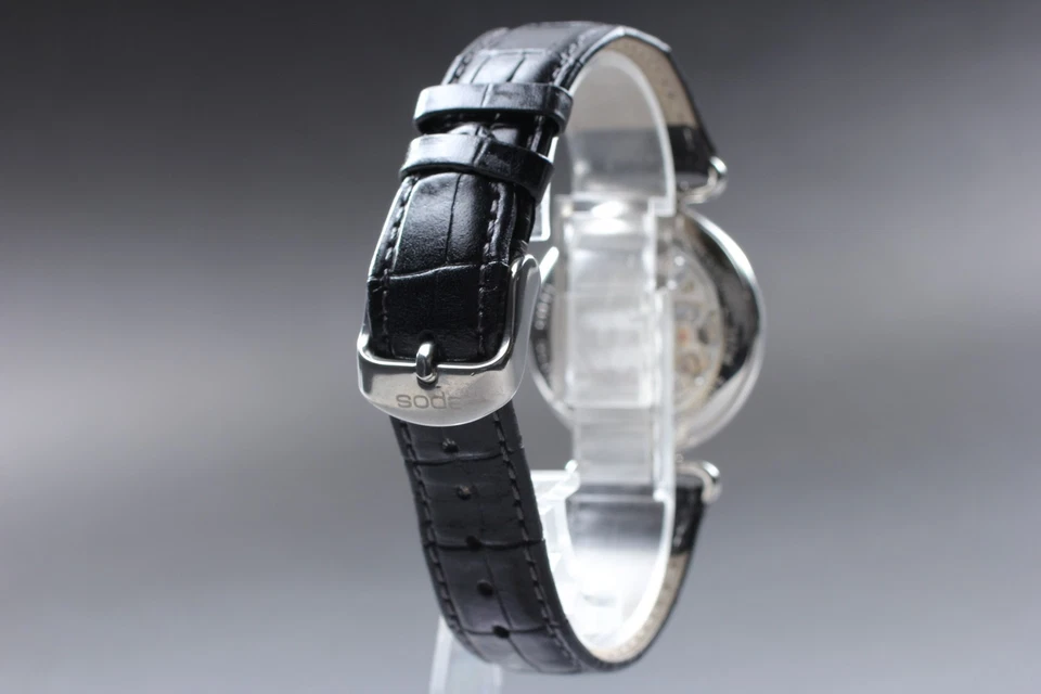 Vintage.[ESTADO PERFEITO] epos 3347 esqueleto romano prata relógio masculino manual do Japão - Imagem 4 de 4