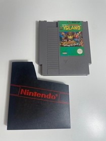 Adventure Island Nintendo NES Authentic Clean Tested w Dust Cover Excellent